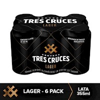 Cerveza TRES CRUCES Pack 6 Lata 355ml